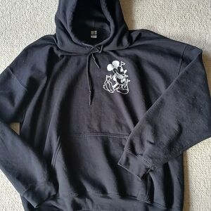 Gildan Black N White Hoodie with Disneyland Mickey Mouse Graphic Print Size XL